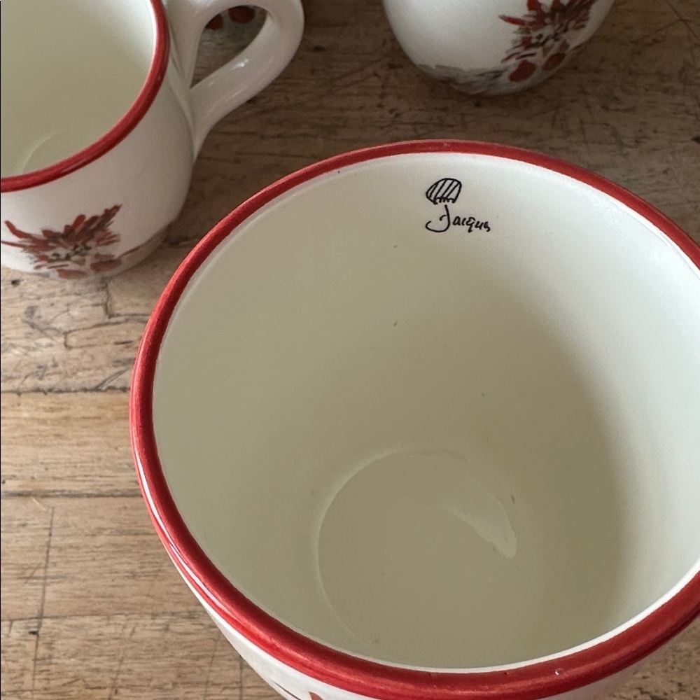 Jacques Pépin Sur La Table Handcrafted Italian Rooster Mug Set of 5 - Picture 4 of 11
